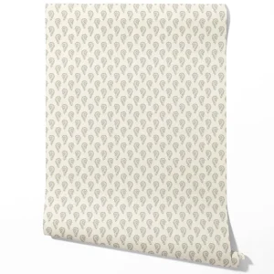 'Fanar' Floral Paisley Wallpaper by the Metre (Seafoam Blue/ Beige)