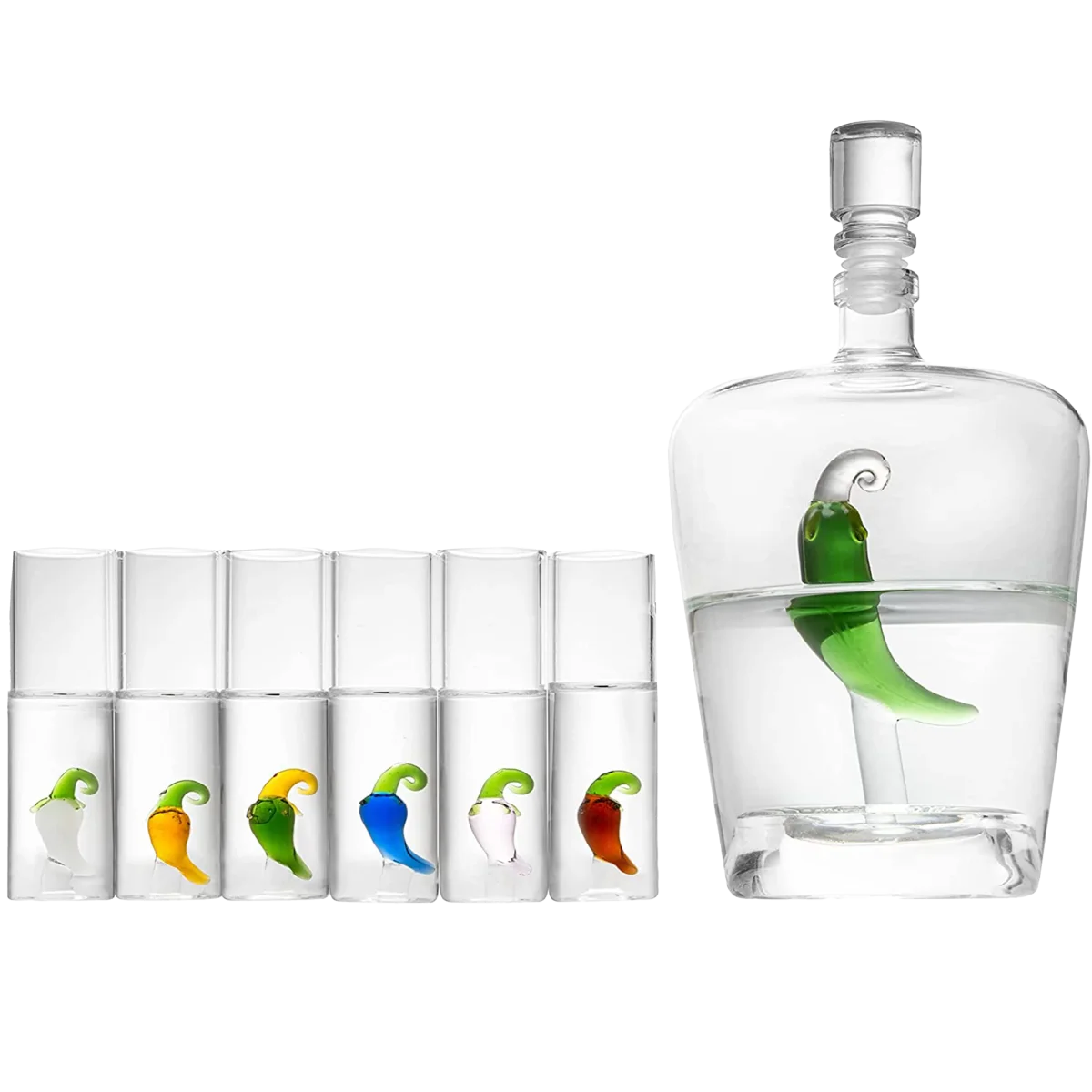 Tequila Decanter Set With Agave Decanter And 6 Agave Shot Glasses Perfect For Any Bar Or Tequila Par - Image 2